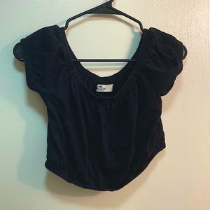 Hollister Size S Black Off The Shoulder Crop Top